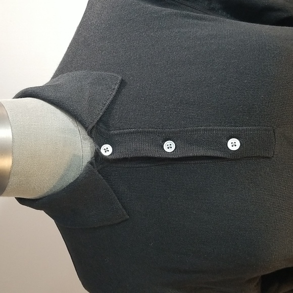 Mens 60% silk 40% cotton black sweater size small - Picture 6 of 11